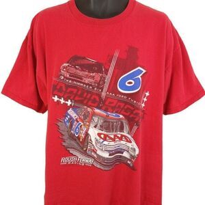 David Ragan NASCAR T Shirt Vintage Y2K Roush Fenway Racing Ford Fusion Mens